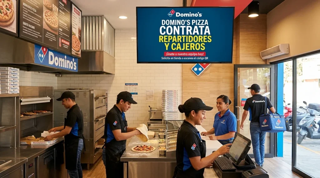 Domino’s Pizza Contrata Repartidores y Cajeros